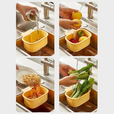 Abtropfkorb zum Aufhängen für Küchenspüle platzsparend multifunktionales Sieb