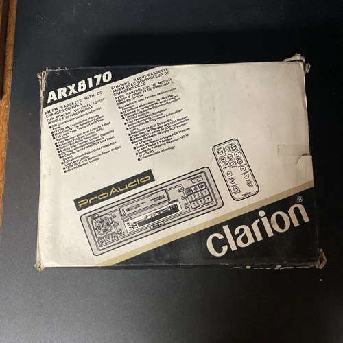 Vintage Clarion Original AM-FM Cassette Tape Car Radio ARX8170