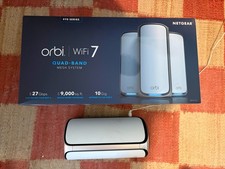 NETGEAR Orbi 970 Series Quad-Band WiFi 7 Mesh Router  2 Satellites