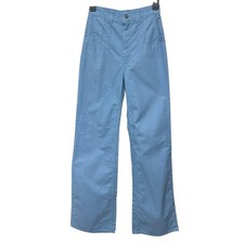 1970s Vintage GWG Lightweight Blue Jeans High Rise Flared Pants Size 25 X 35