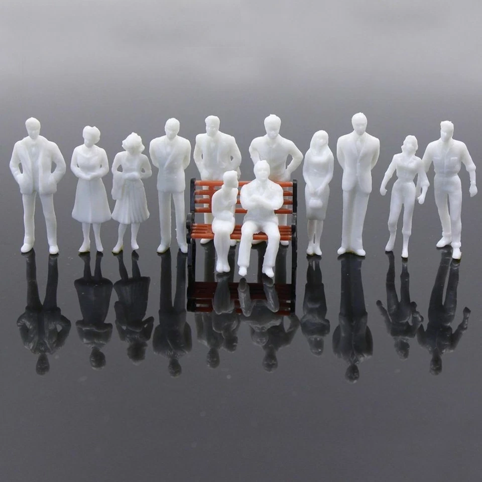 Collezione scenari bambole umane persone figure umane non dipinte 1:50 35 mm - Immagine 2 di 4