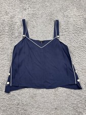 Rag Bone Top Women Large Navy Blue Adjustable...