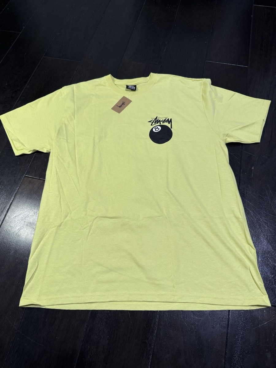 NWT Stussy Classic 8 Ball Shirt Pale Yellow Mens Size Large Y2K | eBay
