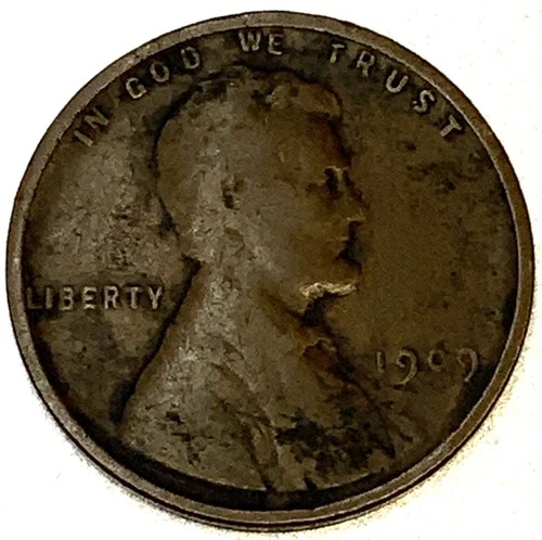 1909 - P Lincoln Wheat Cent Penny Very Good Condition 1c US Coin 1st Year- 1771