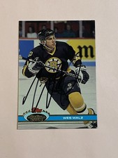 Wes Walz 1991-92 Topps Stadium Club IP Auto Autograph