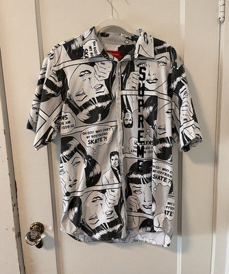 Supreme x Thrasher Men's M  Short Sleeve Button-Up Comic Shirt 