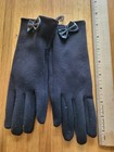 WOMAN BLACK DRESS GLOVES UN-NAMED NEW PAIR SFH — photo 2