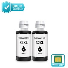 2 Black 32XL Ink Bottle for HP Smart Tank 6001 5101 7602 7301 5000 5102 757 7601