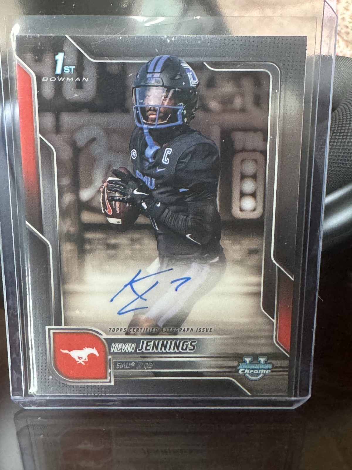 Kevin Jennings 2025 Bowman Chrome University 1st Auto #BCA-KJ SMU!