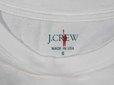 J Crew Mens Small White Shirt North Fork Polar Bear Club Crew Neck
