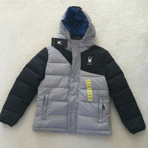 Spyder Boys' Nexus Puffer Kids Full Zip Hooded Jacket - Picture 12 of 23