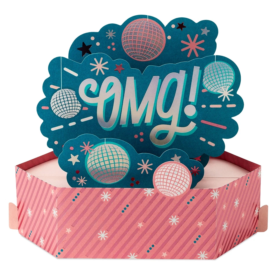 Hallmark Paper Wonder Pop Up Congratulations Card for Graduation (Disco Balls) - Image 2 of 4