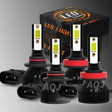 4x 9005 H11 Combo LED Headlight High Low Beam Bulbs Kit 6000K Super White Bright