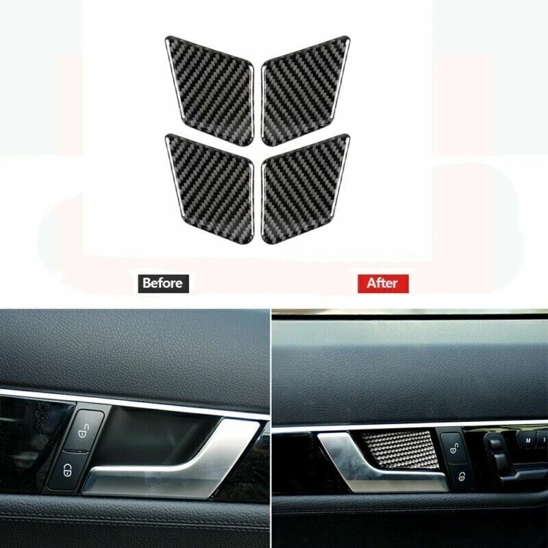 Carbon Fiber Car Interior Trims For Mercedes Benz W204 C Class C250 300 C350 C63 Foto 3 de 4