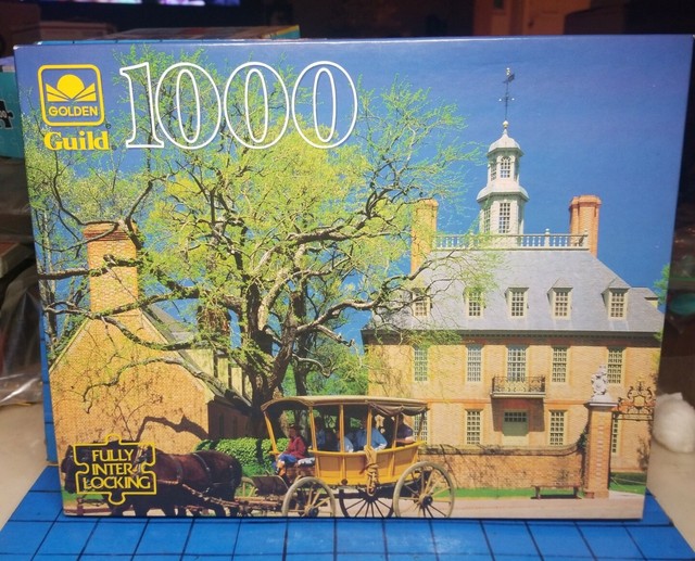 Vintage Golden Guild "colonial Williamsburg" 1000 Piece Jigsaw Puzzle