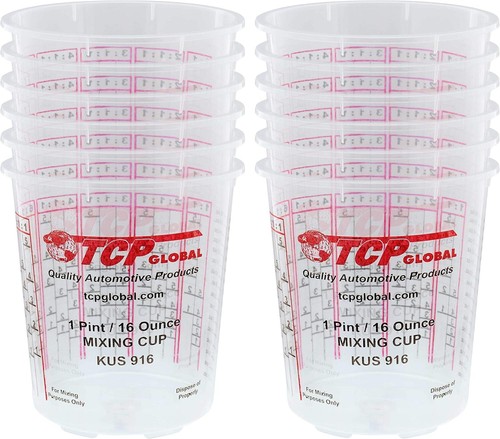 Custom Shop Paint Mixing Cups Plastic Measuring Cup Epoxy Resin, Disposable or R