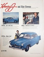 Rise Stevens Henry J Car Vintage 1951 Magazine Print Ad Kaiser Frazer Auto