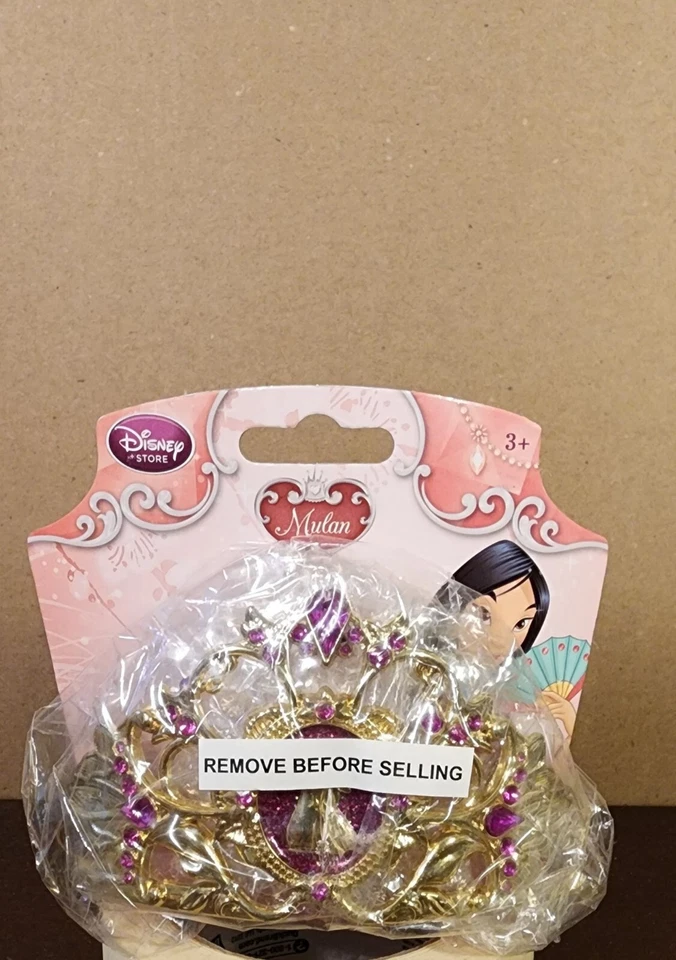 Disney Store Mulan Dress costume Princess L 9/10 set w/ shoes Tiara Crown New - Image 3 of 4