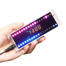 DIY Digital Clock Kit Voice Control Music Spectrum Display LED Electronic Kit