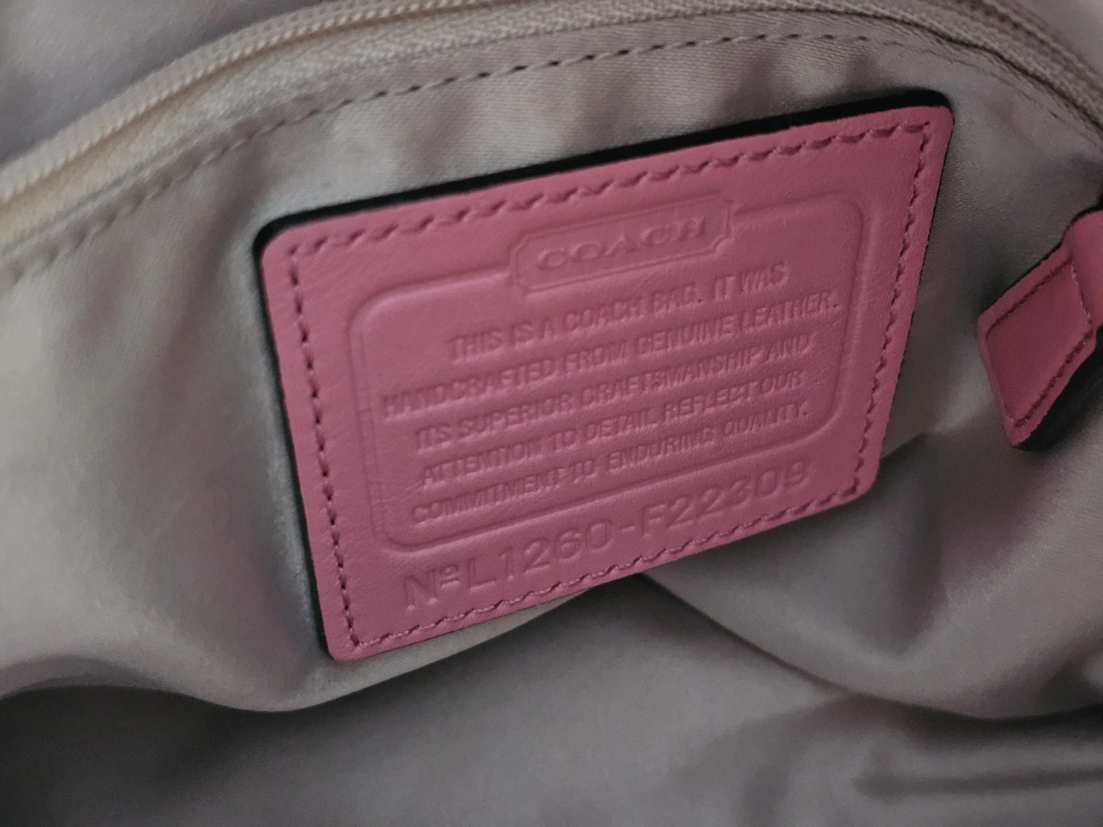 Borsa a mano Coach KRST grande in pelle rosa e argento nuova con etichette F22309