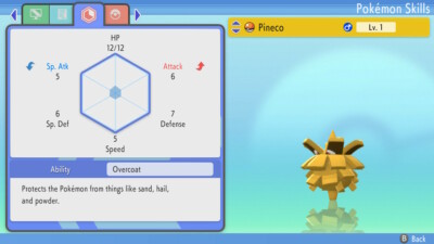 Pokemon Brilliant Diamond Shining Pearl BDSP - Shiny 6IV Pineco