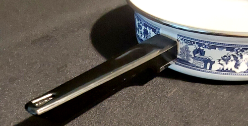 Vintage Blue Willow Enamelware Cookware Pan - Picture 8 of 8