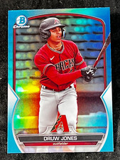 2023 Bowman Chrome Draft SKY BLUE REFRACTOR PROSPECT ROOKIE Druw Jones, item 1