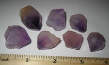 7 NATURAL AMETHYST CRYSTAL POINTS .9"-1.1" BEAUTIFUL FROM MOROCCO ~ 69.9grams