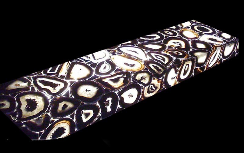 24x18 Black Agate Countertop Slab for Kitchen or Console Table