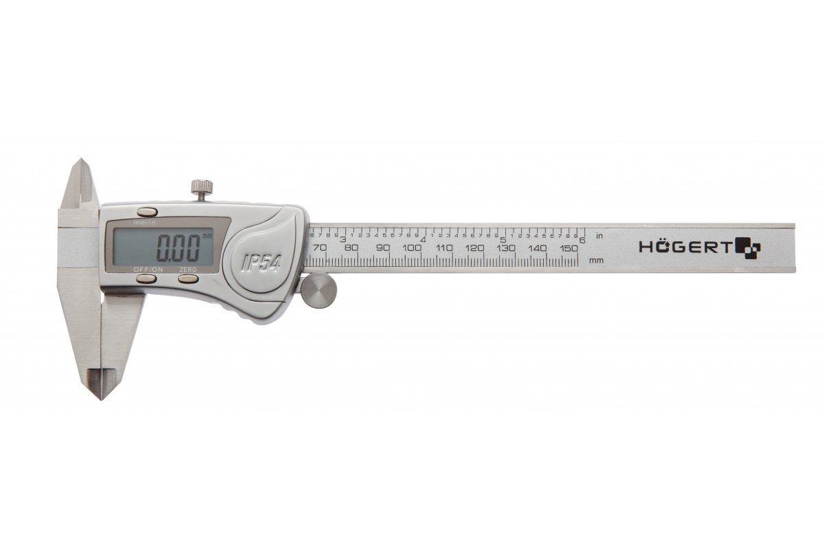 LCD IP54 Vernier Caliper 150mm Stainless Steel Micrometer Electronic Tool Hogert