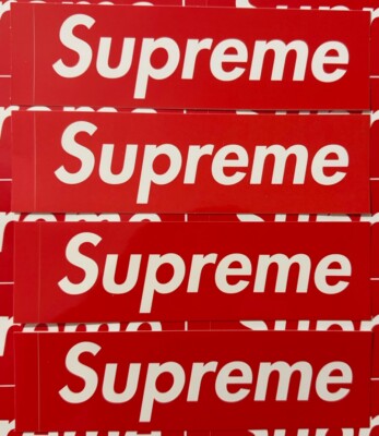 Lot Of 4 Supreme Box Logo Sticker Red Authentic Free Shipping Ships Same Day  