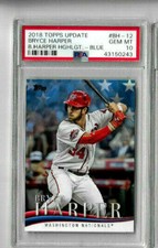 2018 Topps Update Bryce Harper BH Highlights - Blue PSA 10