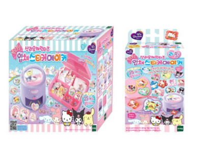 Sanrio Anime Characters Bling Bling 3D Sticker Maker DIY Toy 25ea + Refill Set