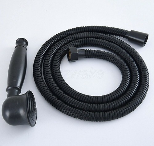 Oil Rubbed Bronze Telephone Style Hand Held Bathroom Shower Head 1.5m Hose Set - Picture 6 of 6