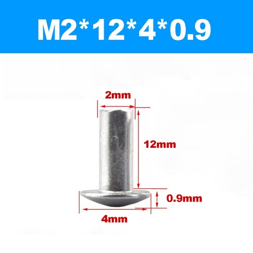 Aluminum Large Round / Flat Head Semi Hollow Rivet,Hollow Rivet, M2M2.5M3M4M5M6 - Picture 13 of 123