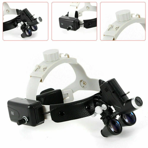 Dental Medical Wireless Headband 5W LED Head Light + 3.5X420mm Binocular Loupes - Picture 1 of 12