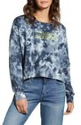 NUEVO CON ETIQUETAS Tommy Jeans Mujer Azul Tie-Dye Dolman Manga Sudadera Talla L