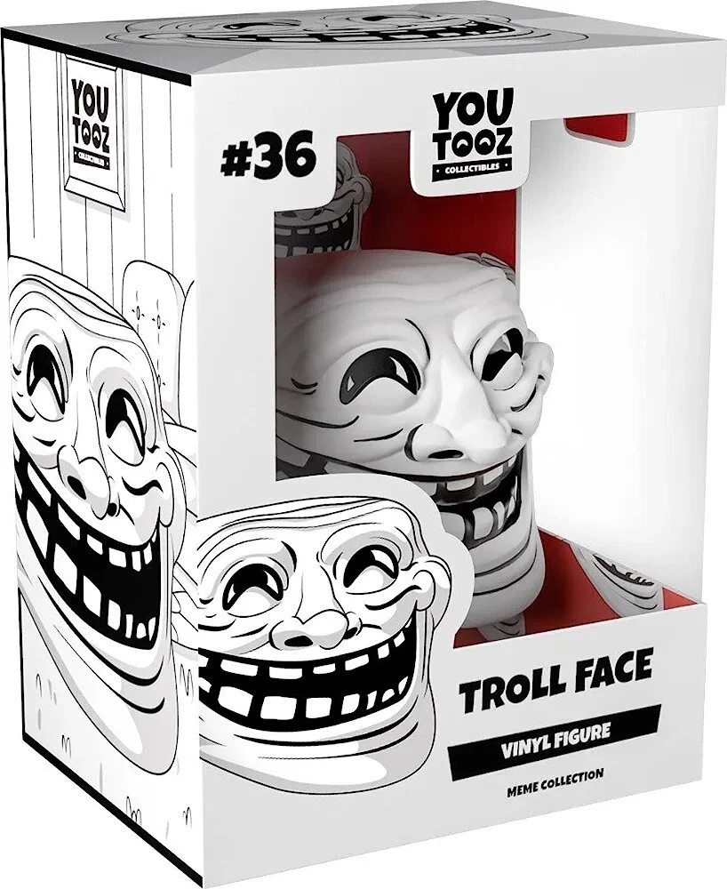 Creepy happy troll face | Greeting Card