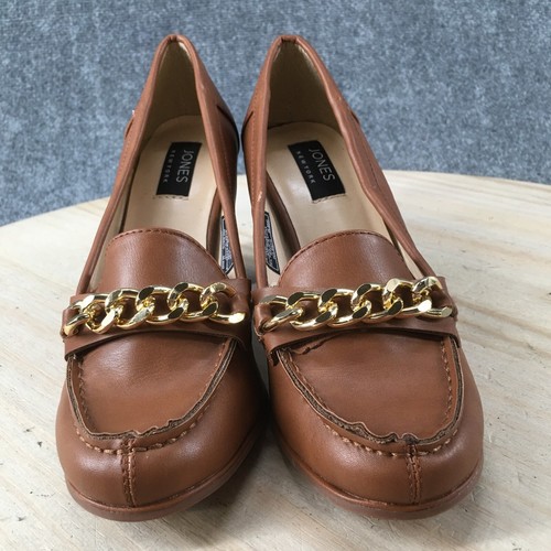 Jones New York Heels Womens 5.5 M Cyri Slip On Loafer Pumps Brown Faux Leather - Picture 6 of 17
