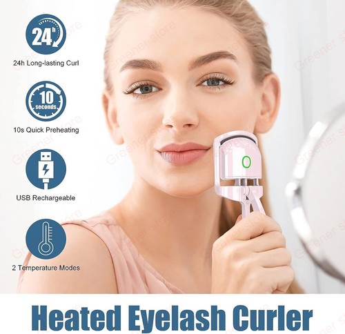 Alicates para pestañas con calefacción eléctrica USB recargable maquillaje rizado duradero - Imagen 3 de 15