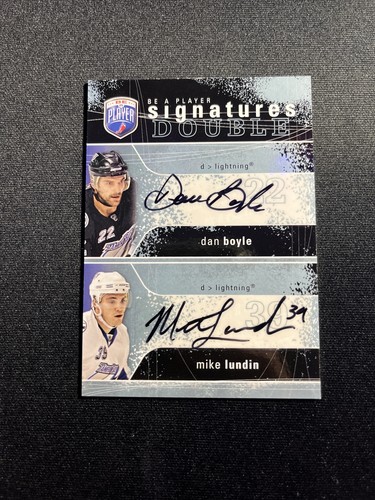 2007-08 Upper Deck Be A Player Hockey Dan Boyle/Mike Lundin Signatures Double - Picture 1 of 2