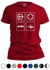 Bike Tech MTB Cycling T-Shirt - Bicycle Component Montage, Gift for Cyclists