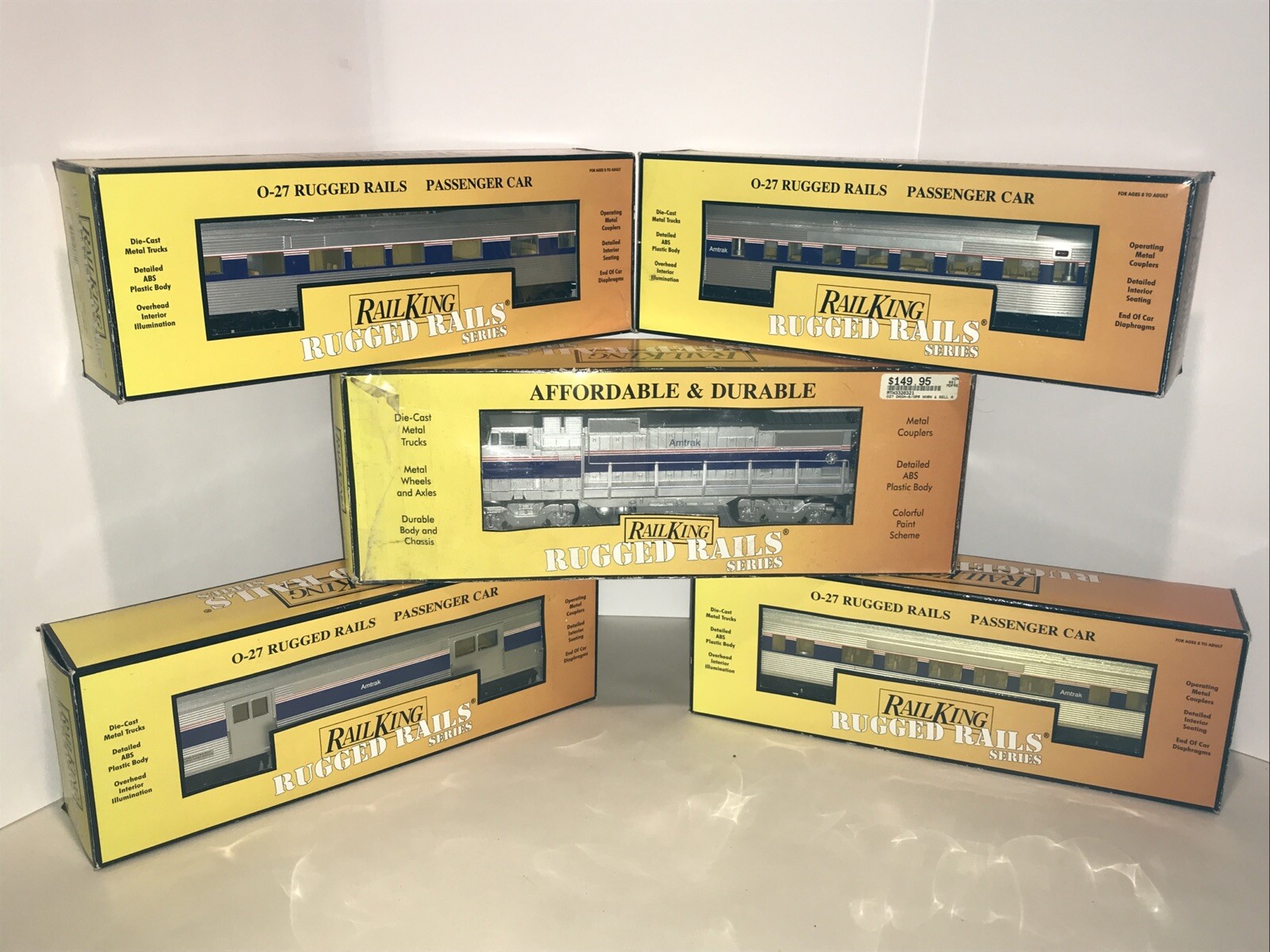 O Gauge Rail King Rugged Rails 5 Piece Train Set