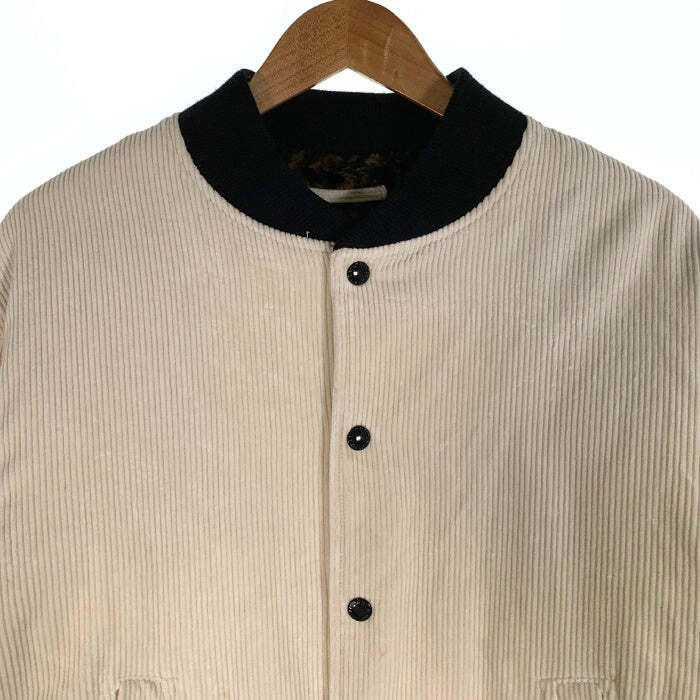 WACKO MARIA CORDUROY VARSITY JACKET STARJAN OFF WHITE LINING WACKO MARIA CORDUROY VARSITY JACKET STARJAN OFF WHITE LINING