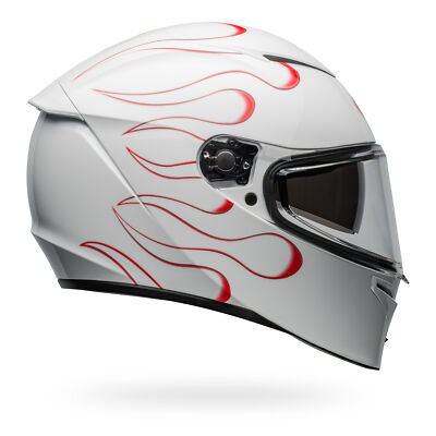 Bell Lithium Motorcycle Helmets Torch Gloss White/Red Medium