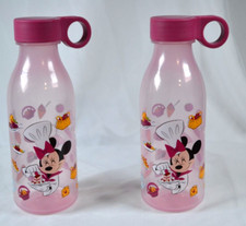 Disney Minnie Mouse Food  Wine Festival Set/2 Plastic Water Bottles