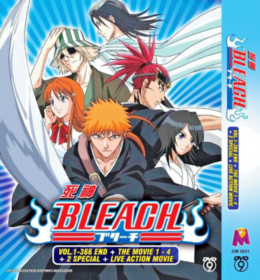 DVD Anime Bleach TV Series Vol.1-366 End + 4 Movie + 2SP + Live Action ENG Dubb