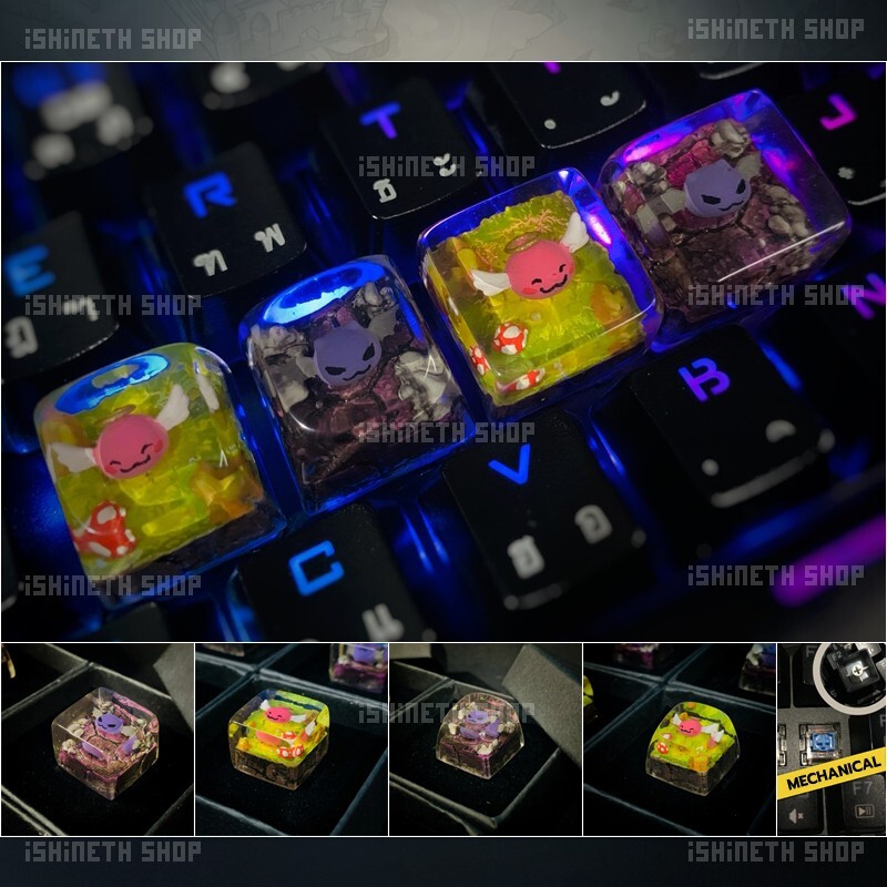 Poring & Deviling Monster Keycaps for Ragnarok Online Mechanical Keyboards