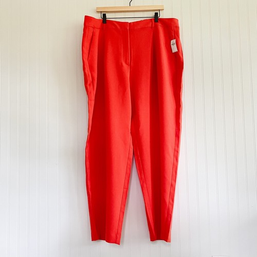 Old Navy Womens Orange Dress Pants Size XXL Wide Leg Taylor High Waisted NWT - Picture 2 of 9