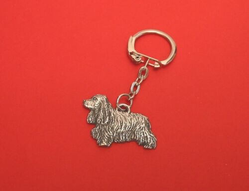 Cocker Spaniel Pewter Keyring Free Pouch Pet Vet Mum Dad Cocker Spaniel Gift NEW - Picture 1 of 2